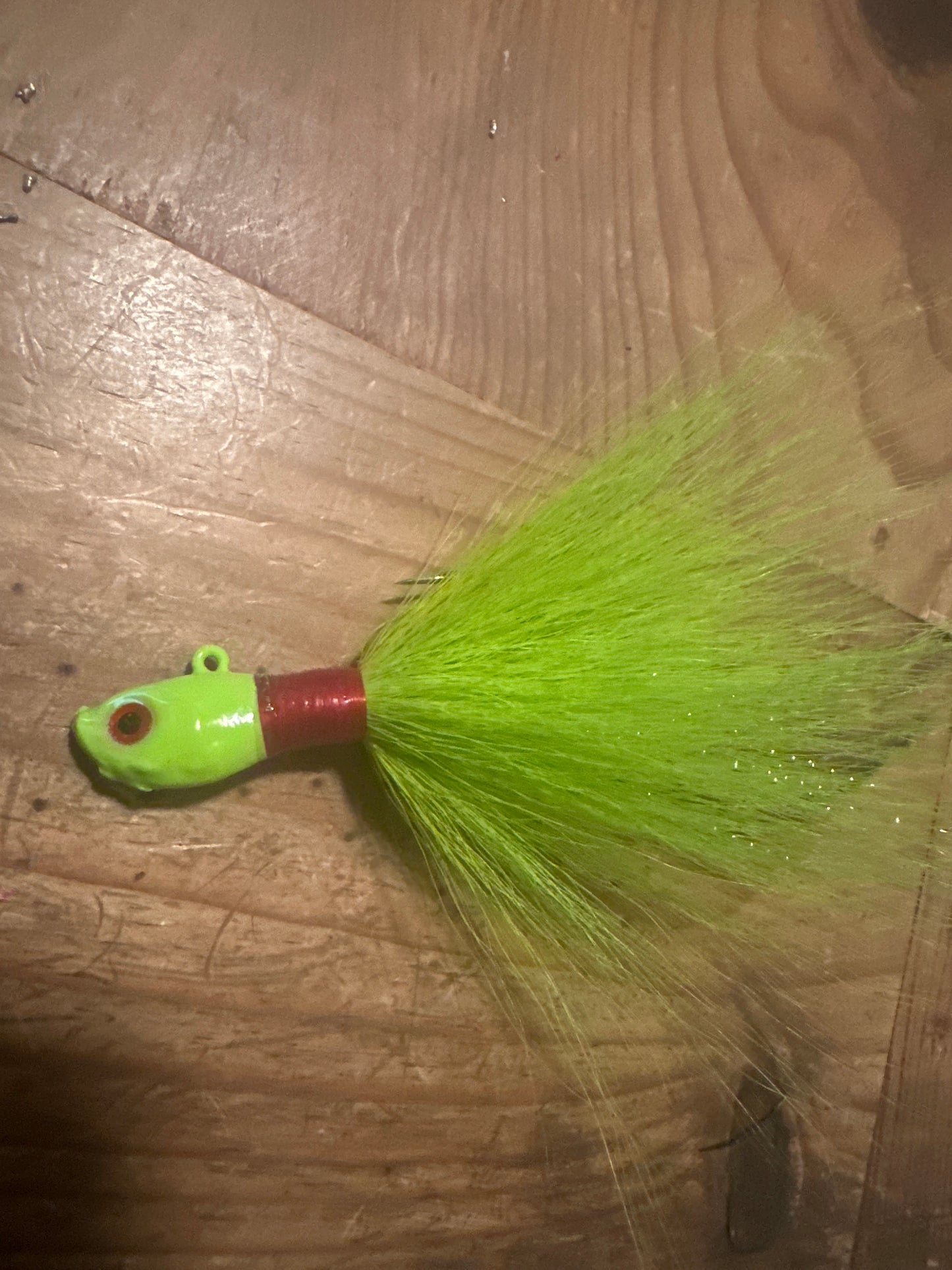 Minnow Head Bucktail Red/Chart